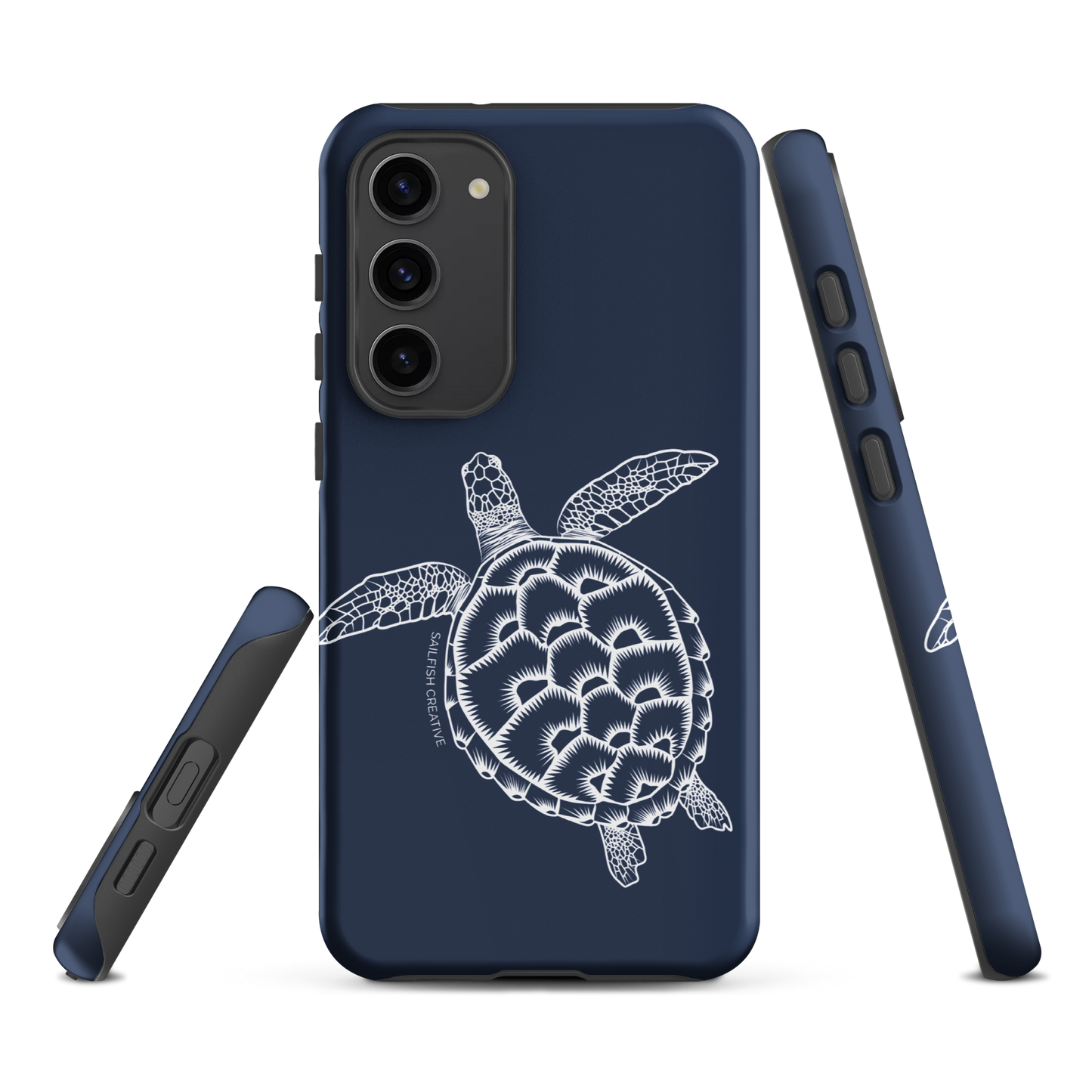Samsung Phone Case -  Turtle Outline Navy