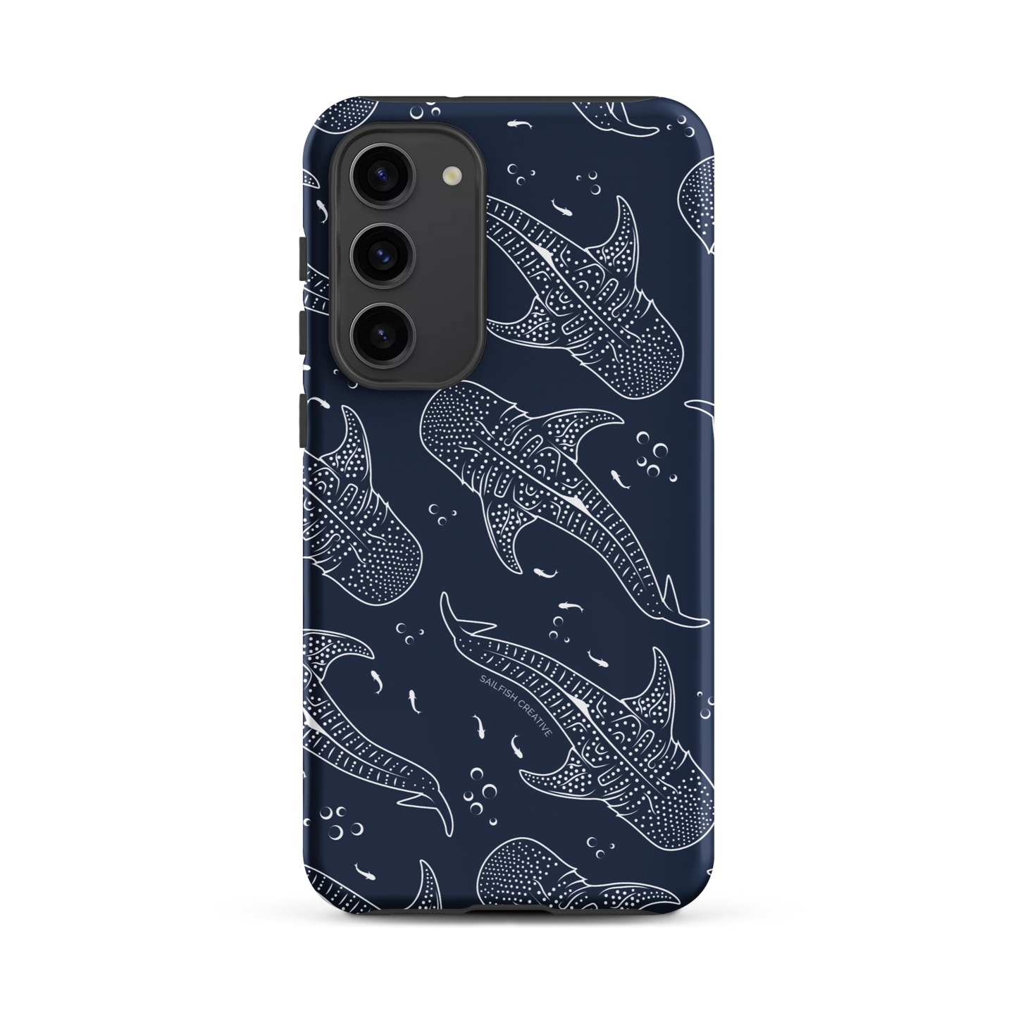 Samsung Phone Case - Whale Sharks Pattern Navy