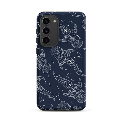 Samsung Phone Case - Whale Sharks Pattern Navy