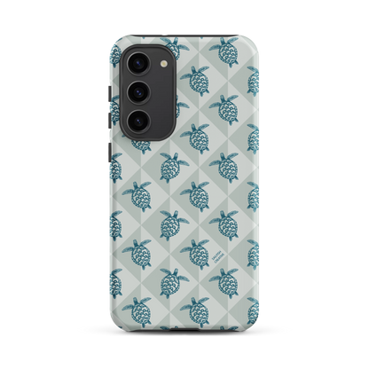 Samsung Phone Case -  Turtle Diamonds Coastal Storm