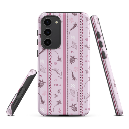 Samsung Phone Case - Orchid Candy Stripes