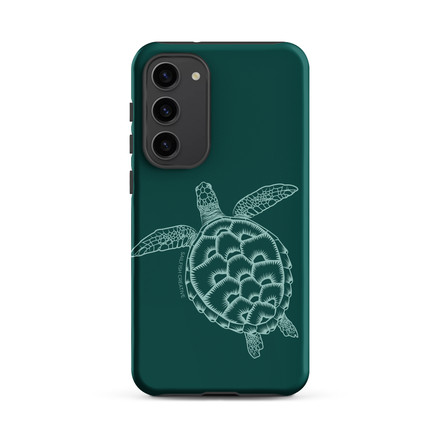 Samsung Phone Case -  Turtle Outline Emerald
