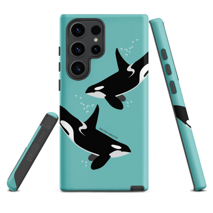Samsung Phone Case - Orcas Blue