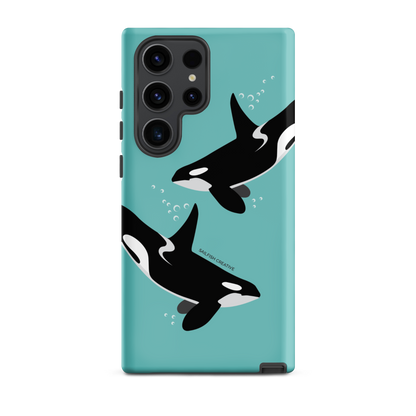 Samsung Phone Case - Orcas Blue