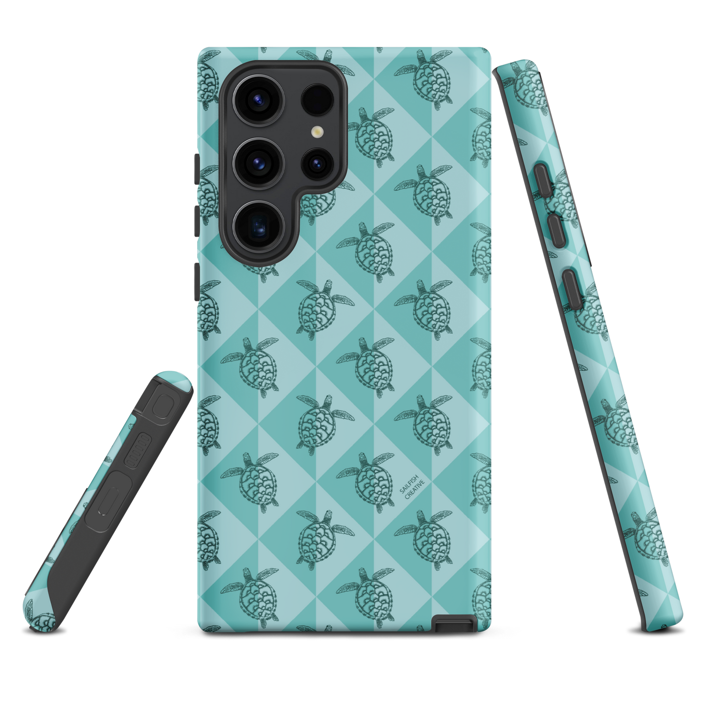 Samsung Phone Case - Turtle Diamonds Teal