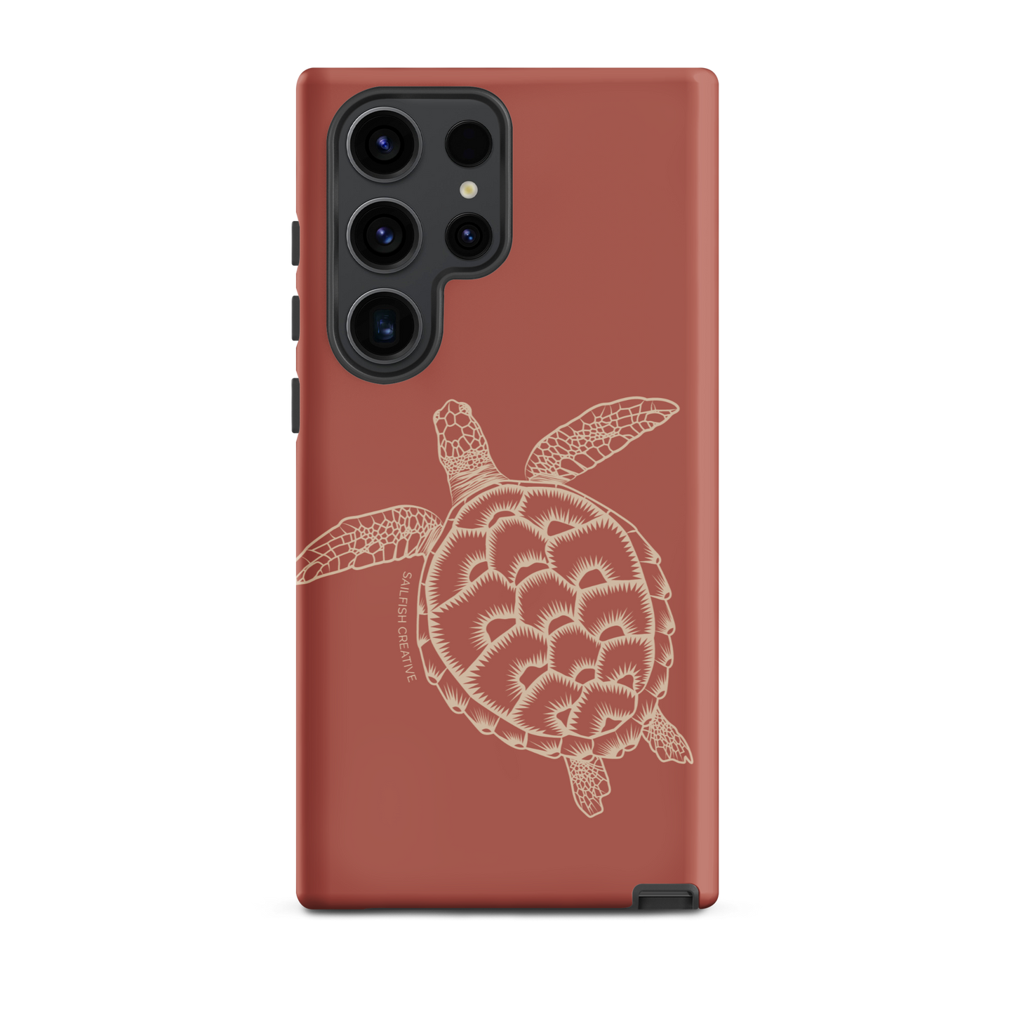 Samsung Phone Case -  Turtle Outline Rusty Coral