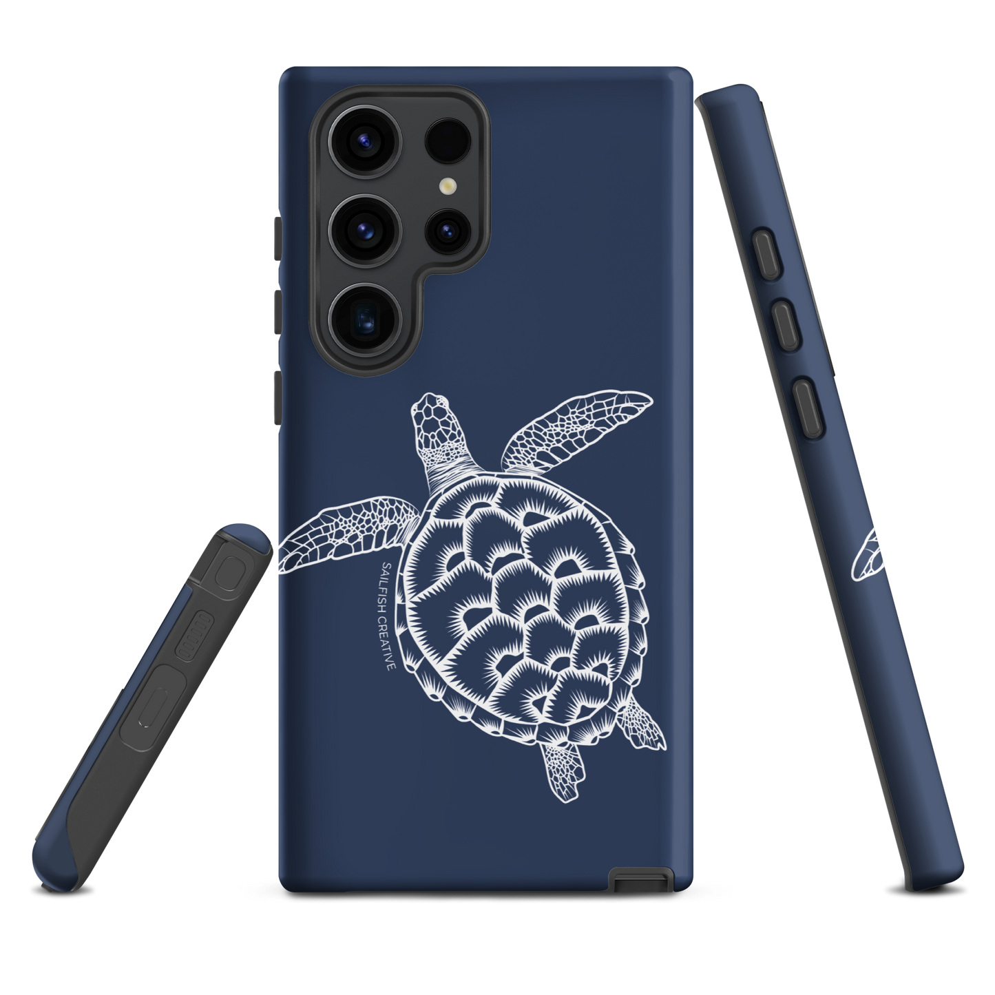 Samsung Phone Case -  Turtle Outline Navy