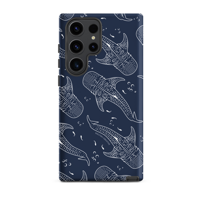 Samsung Phone Case - Whale Sharks Pattern Navy