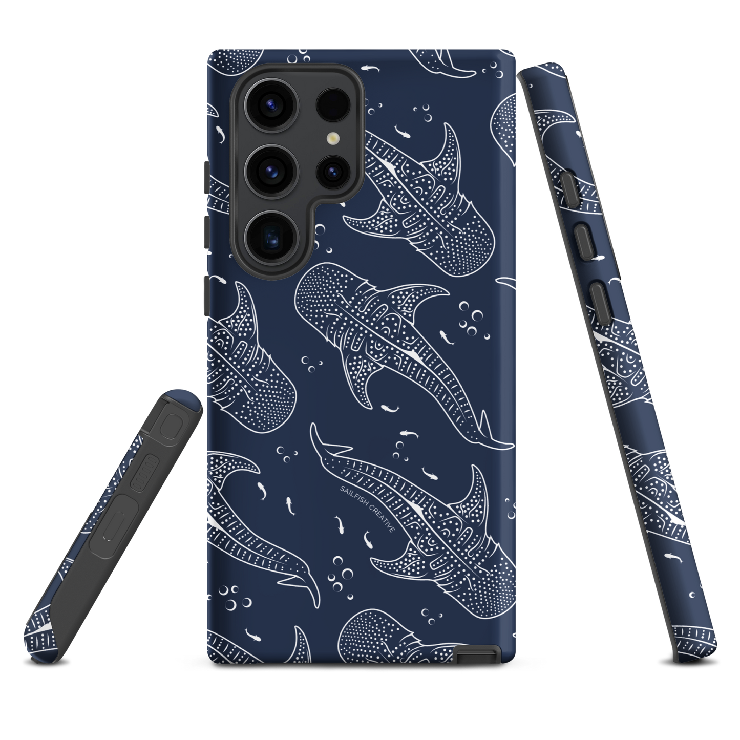 Samsung Phone Case - Whale Sharks Pattern Navy