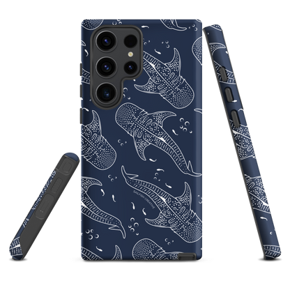 Samsung Phone Case - Whale Sharks Pattern Navy
