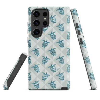 Samsung Phone Case -  Turtle Diamonds Coastal Storm