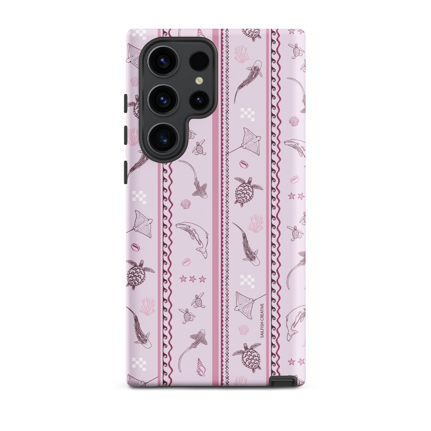 Samsung Phone Case - Orchid Candy Stripes