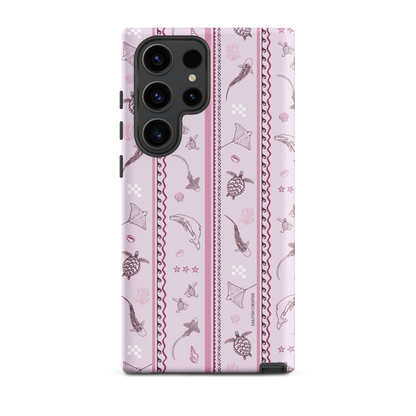 Samsung Phone Case - Orchid Candy Stripes