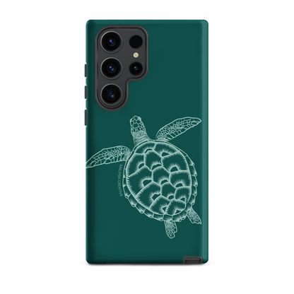 Samsung Phone Case -  Turtle Outline Emerald