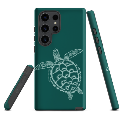 Samsung Phone Case -  Turtle Outline Emerald