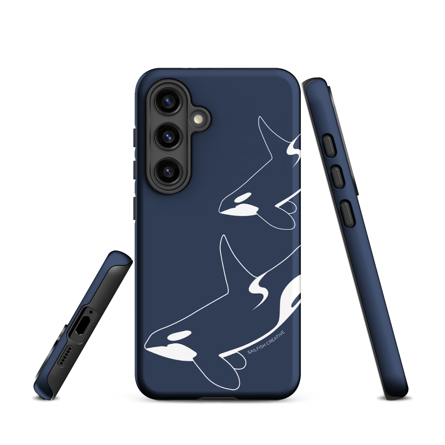 Samsung Phone Case -  Orca Outline Navy