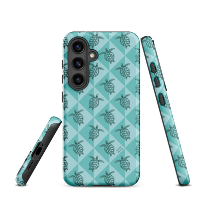 Samsung Phone Case - Turtle Diamonds Teal