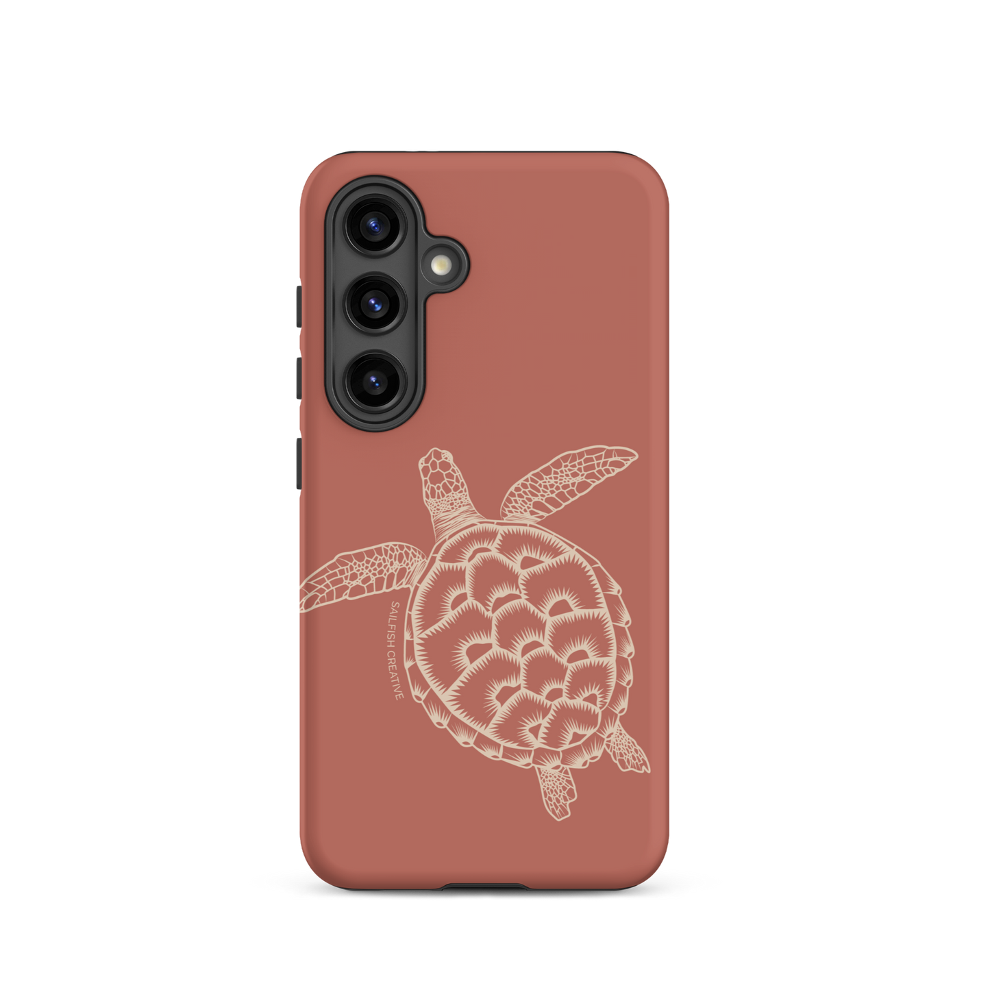 Samsung Phone Case -  Turtle Outline Rusty Coral
