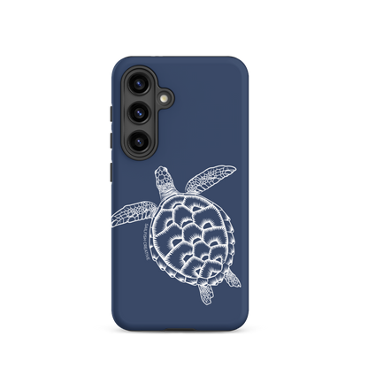 Samsung Phone Case -  Turtle Outline Navy