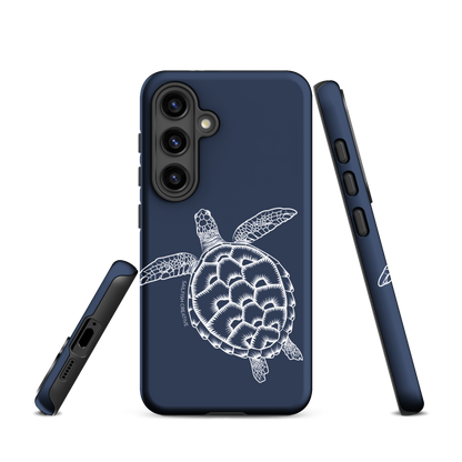 Samsung Phone Case -  Turtle Outline Navy