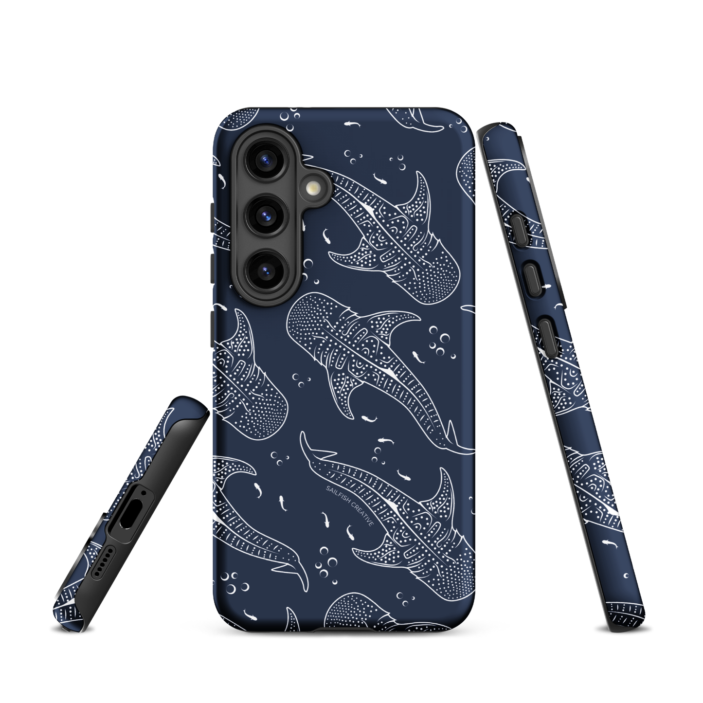 Samsung Phone Case - Whale Sharks Pattern Navy