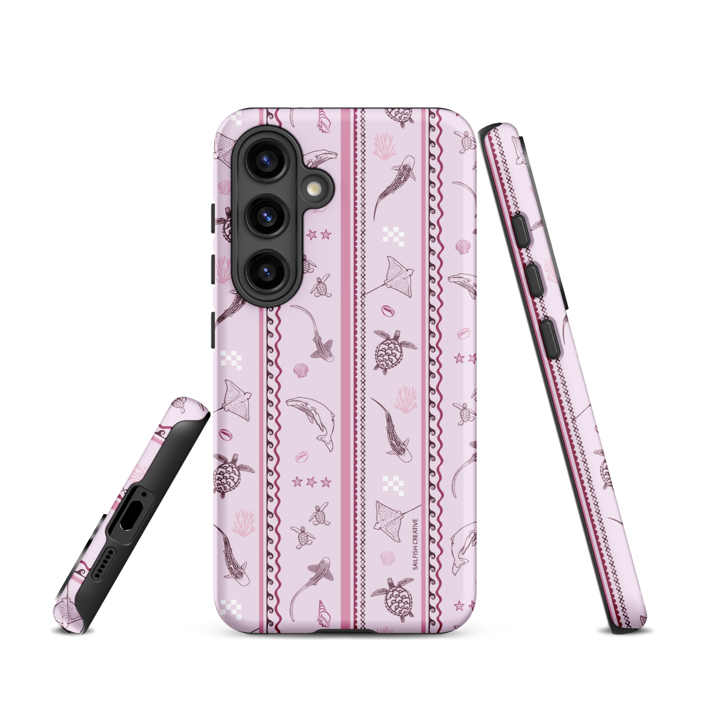 Samsung Phone Case - Orchid Candy Stripes