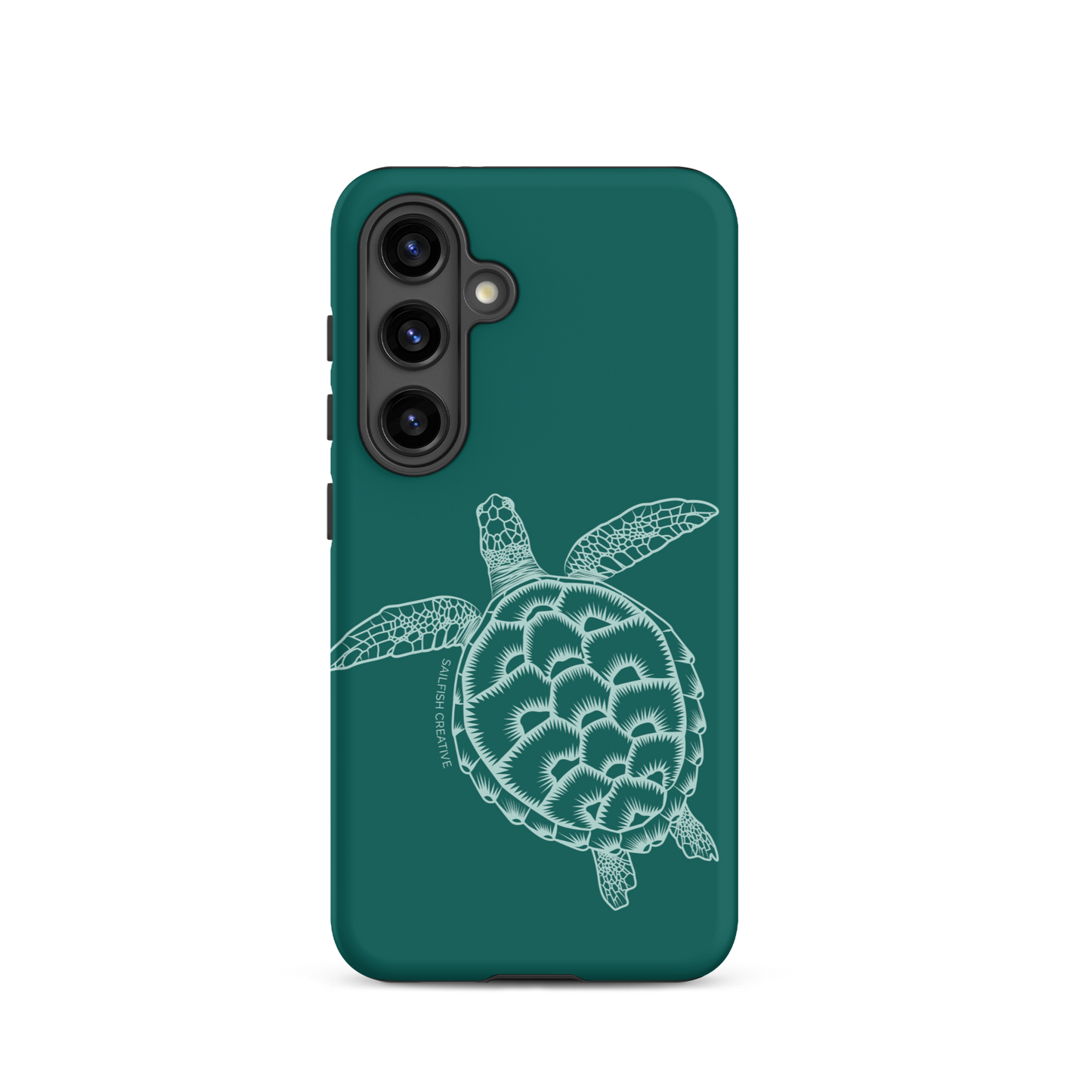 Samsung Phone Case -  Turtle Outline Emerald