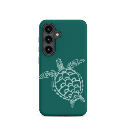 Samsung Phone Case -  Turtle Outline Emerald