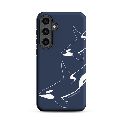 Samsung Phone Case -  Orca Outline Navy