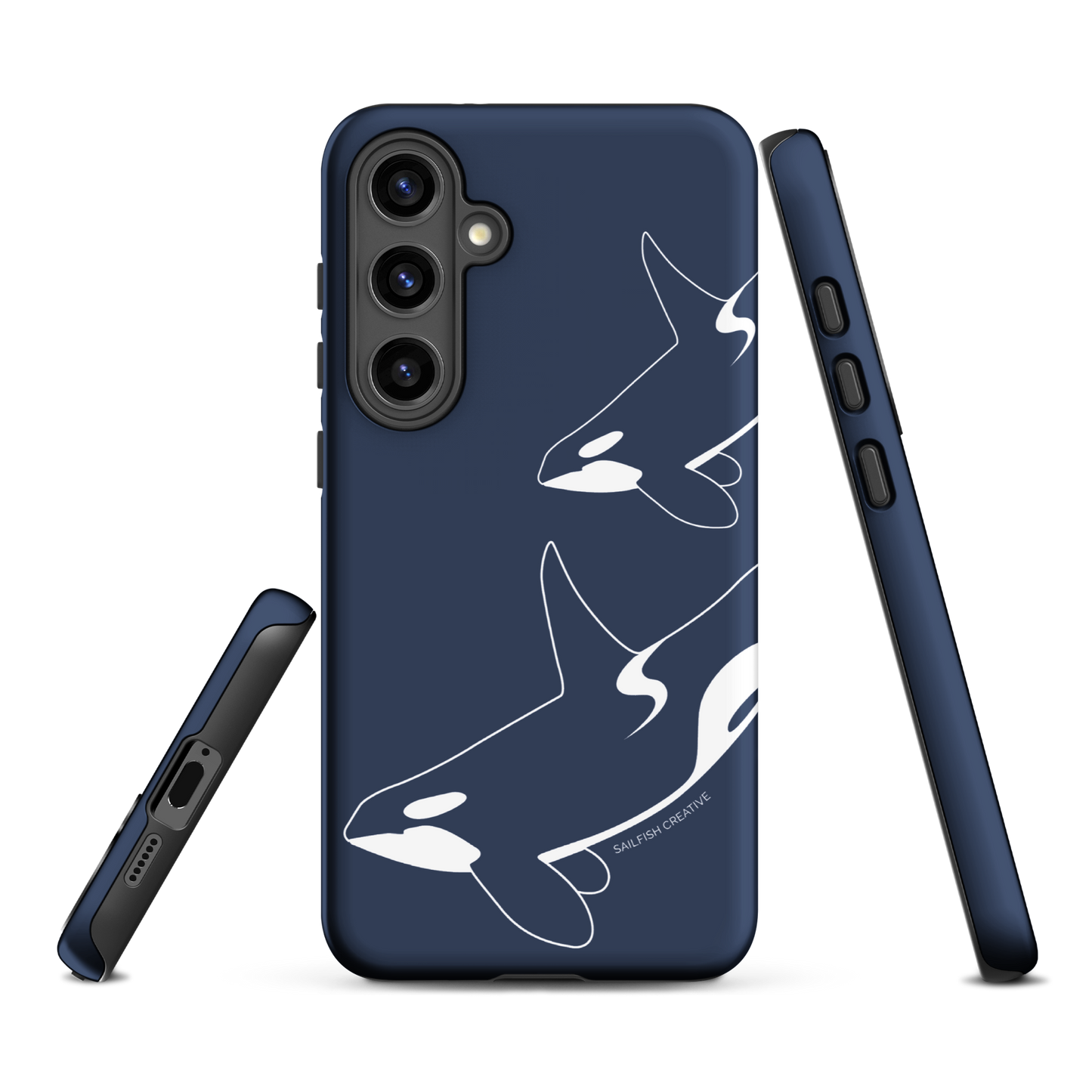 Samsung Phone Case -  Orca Outline Navy