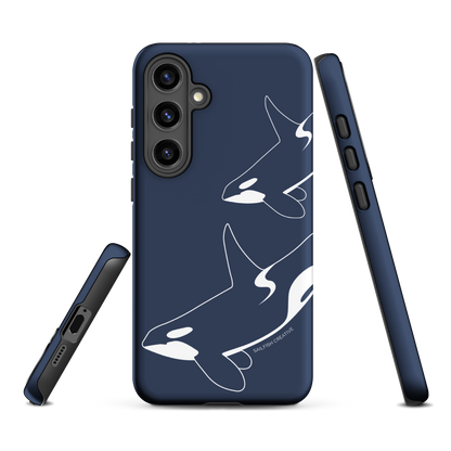 Samsung Phone Case -  Orca Outline Navy