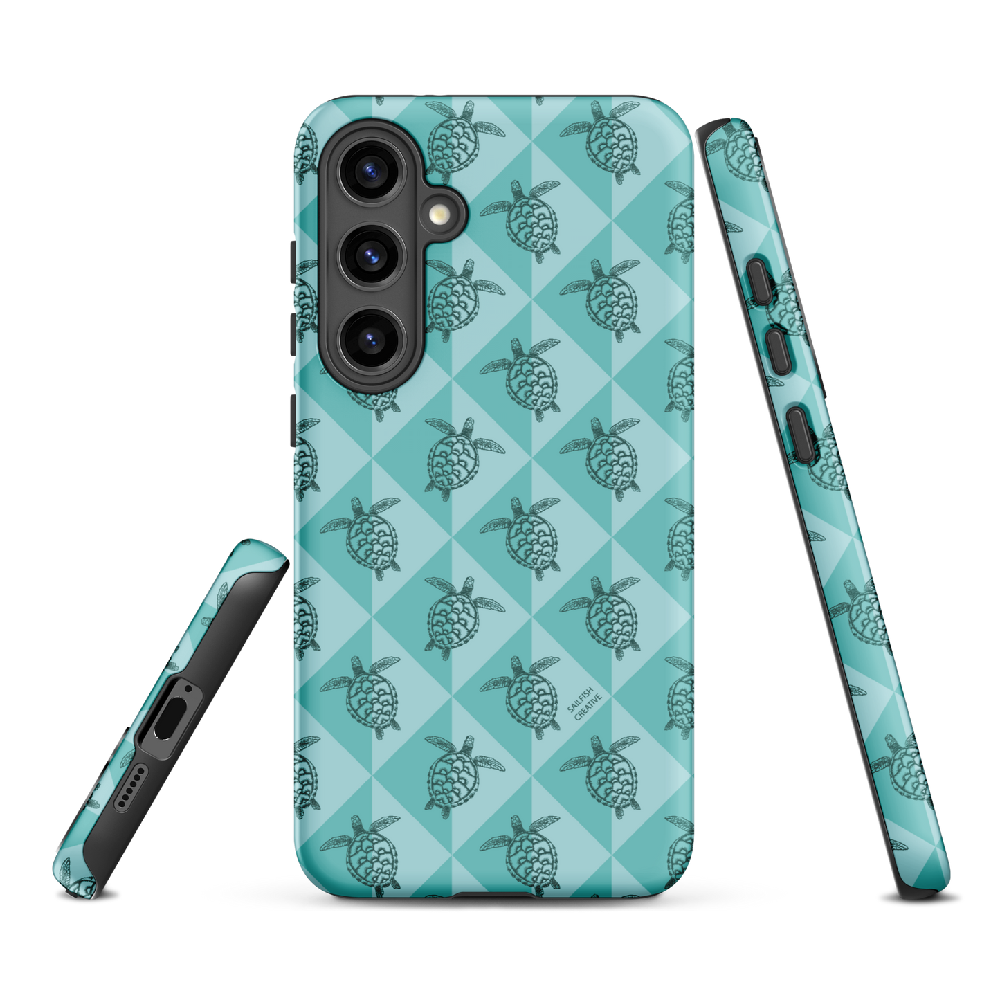 Samsung Phone Case - Turtle Diamonds Teal
