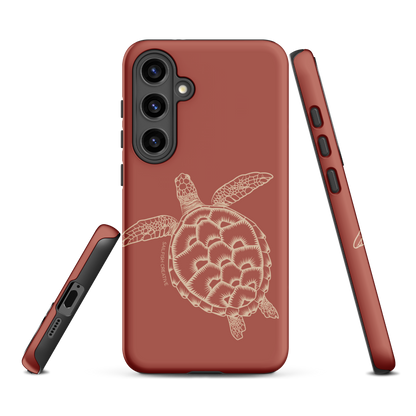 Samsung Phone Case -  Turtle Outline Rusty Coral