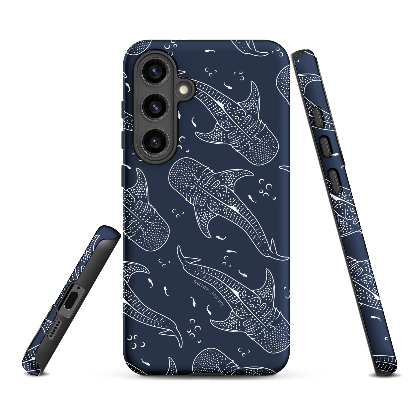 Samsung Phone Case - Whale Sharks Pattern Navy