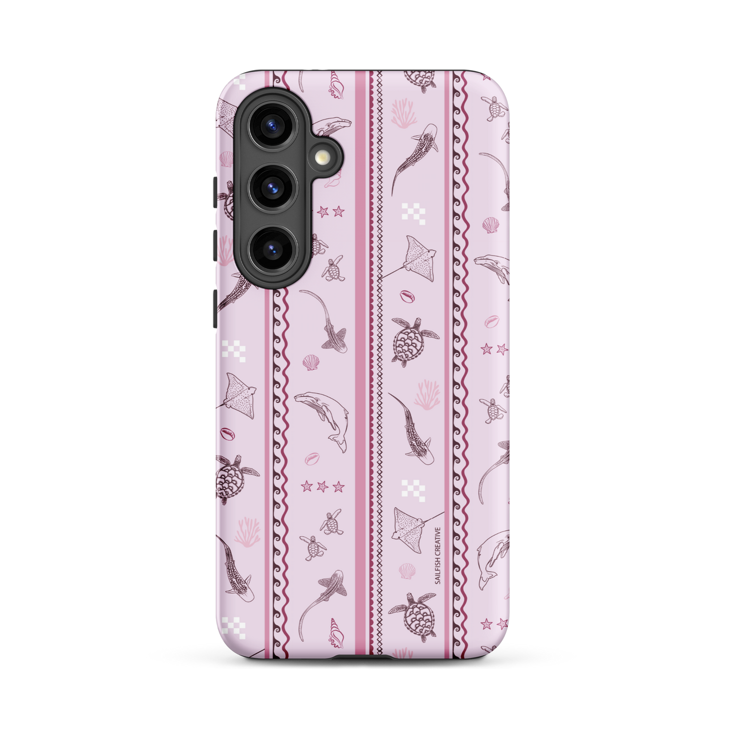 Samsung Phone Case - Orchid Candy Stripes