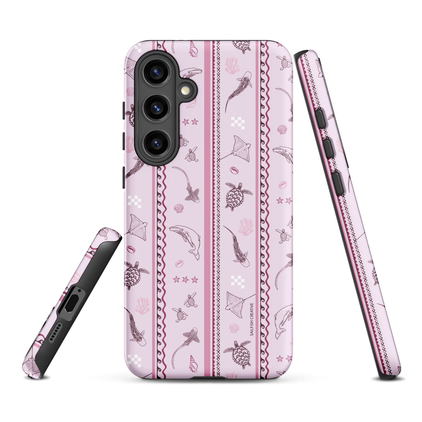 Samsung Phone Case - Orchid Candy Stripes