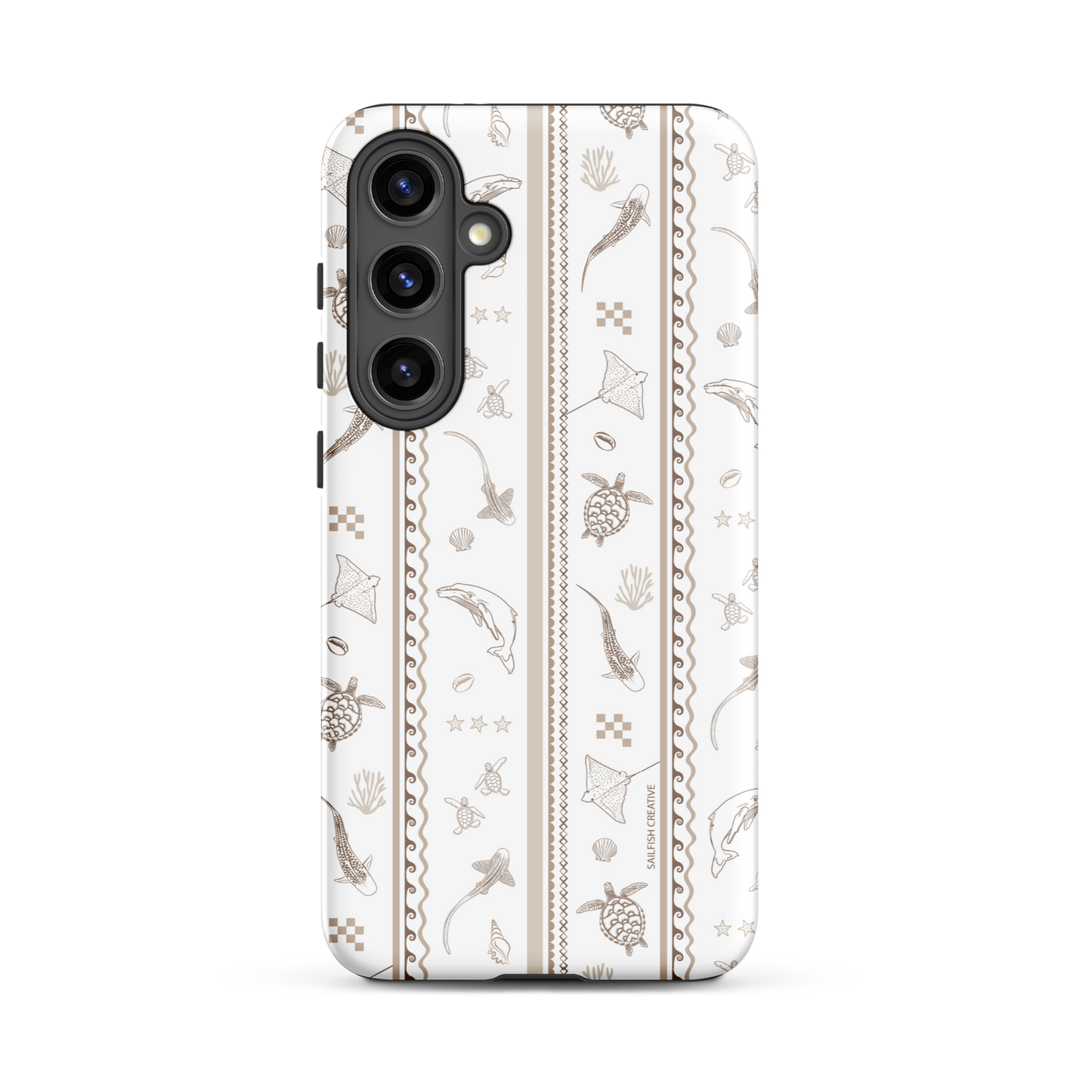 Samsung Phone Case -  Candy Stripes Beige