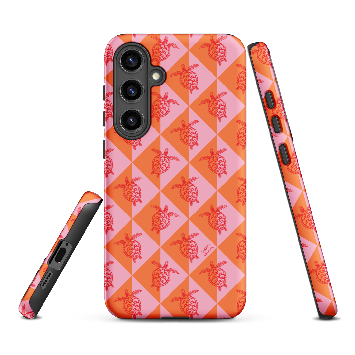 Samsung Phone Case -  Turtle Diamonds Candy Sunset