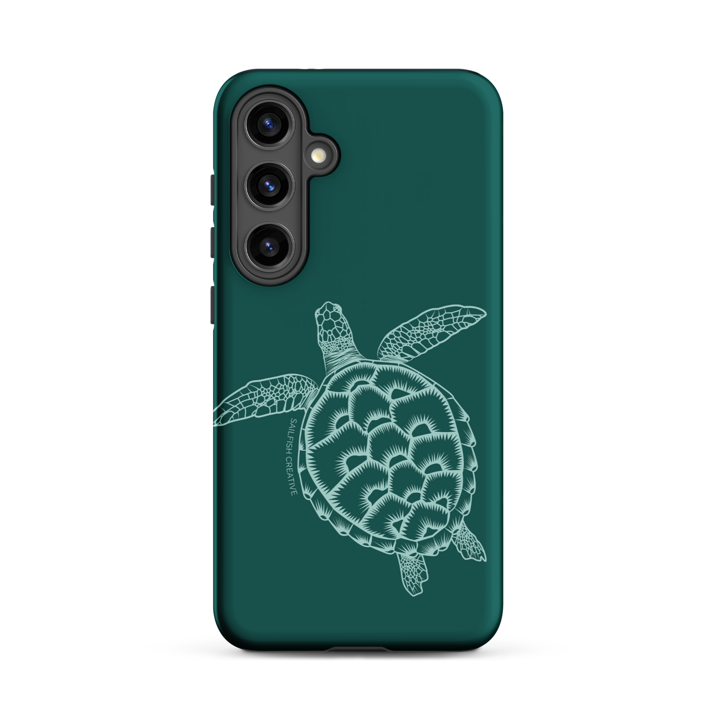 Samsung Phone Case -  Turtle Outline Emerald