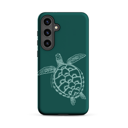 Samsung Phone Case -  Turtle Outline Emerald