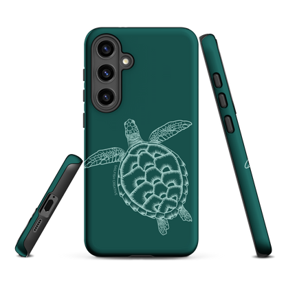 Samsung Phone Case -  Turtle Outline Emerald