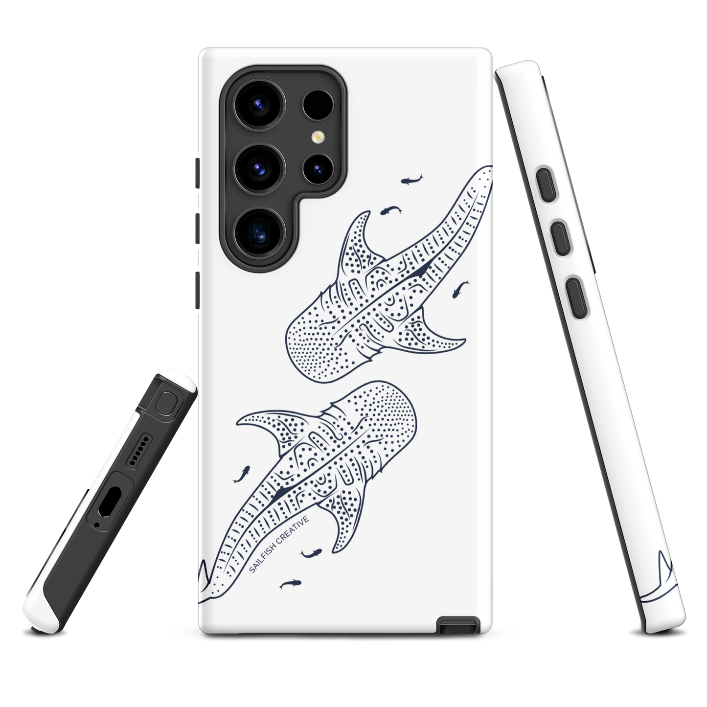 Samsung Tough Phone Case - Whale Sharks Outline - Sailfish Creative