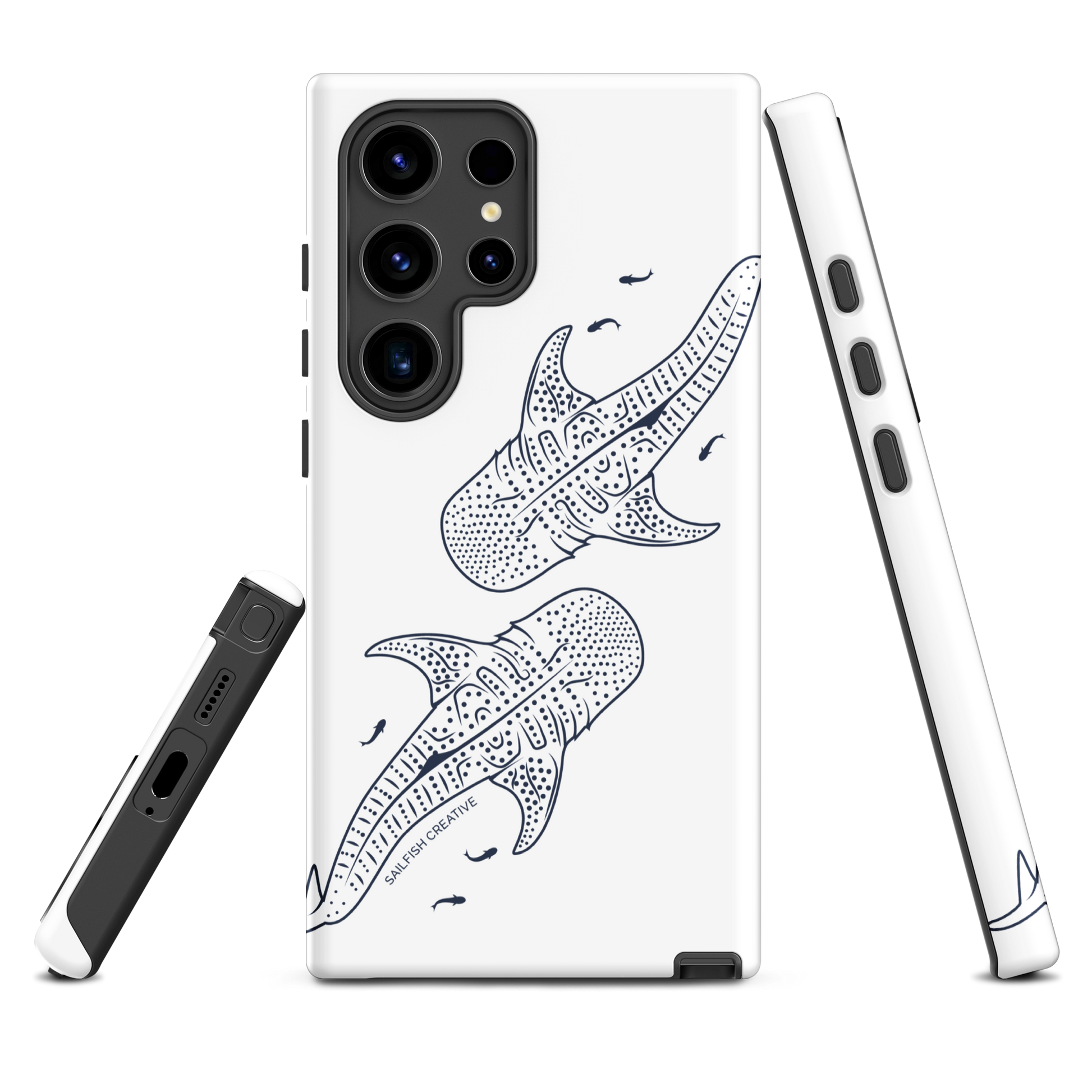 Samsung Tough Phone Case - Whale Sharks Outline - Sailfish Creative