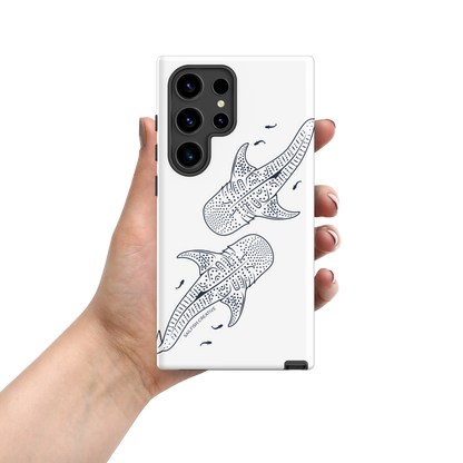 Samsung Tough Phone Case - Whale Sharks Outline - Sailfish Creative