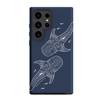 Samsung Tough Case - Whale Sharks Outline Navy - Sailfish Creative