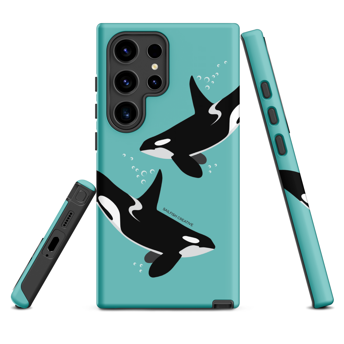 Samsung Phone Case - Orcas Blue