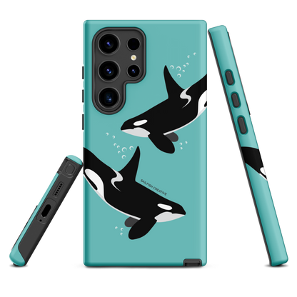 Samsung Phone Case - Orcas Blue