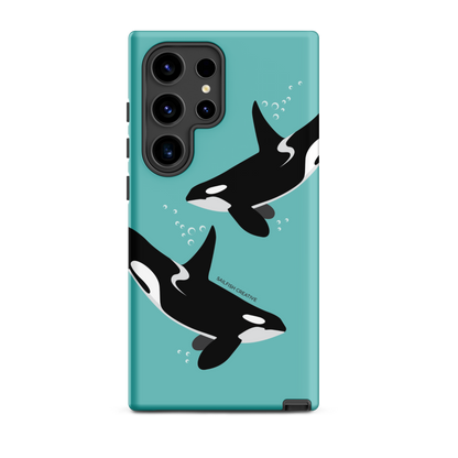 Samsung Phone Case - Orcas Blue