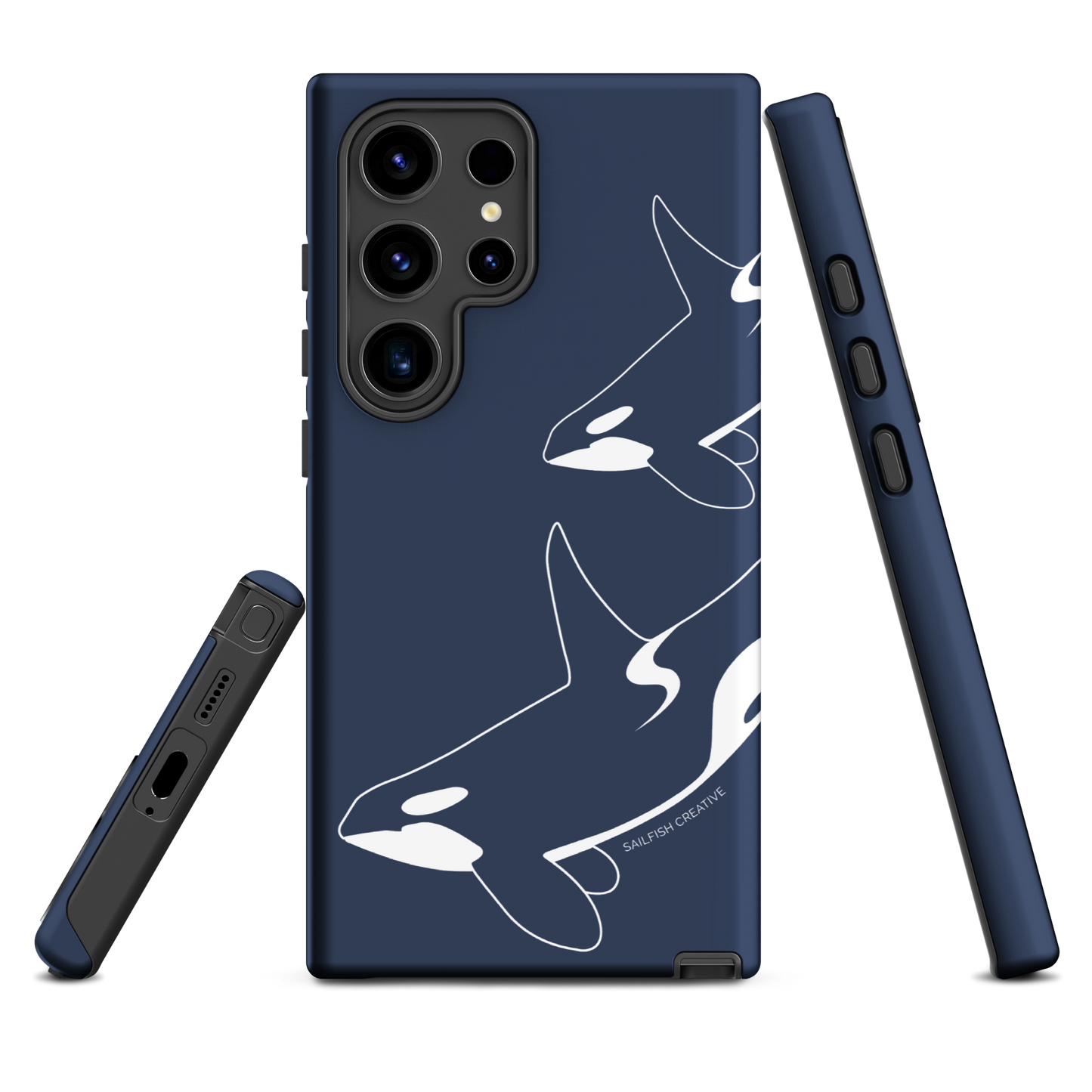 Samsung Phone Case -  Orca Outline Navy