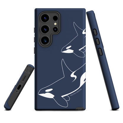 Samsung Phone Case -  Orca Outline Navy